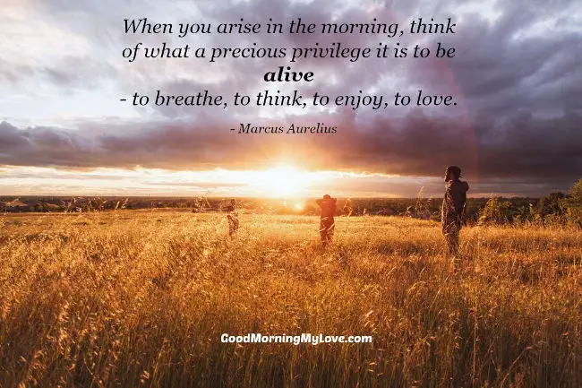 Good Morning My Love quotes Marcus Aurelius