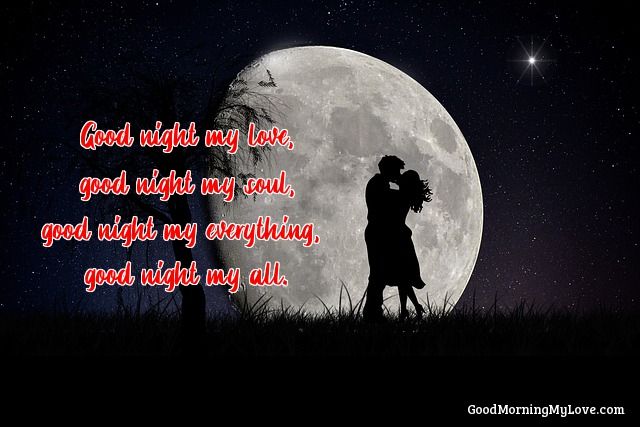 Messages very romantic good night Collection :